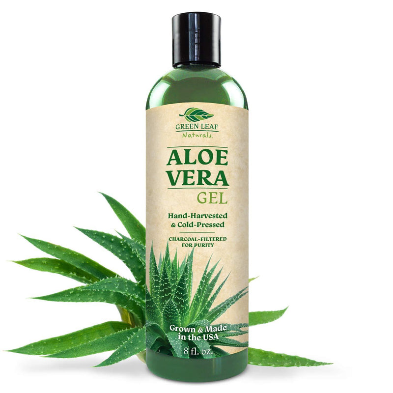 Pure Aloe Vera Gel from Fresh Cut Aloe Leaves for Natural Skin Care - 99.8% Cold Pressed Aloe - Thin Aloe Gel Formula for Skin, Face, Hair, Daily Moisturizer, Aftershave Lotion, Sunburn Relief, Burn Care - 8 ounce 8 Fl Oz (Pack of 1) - BeesActive Australia