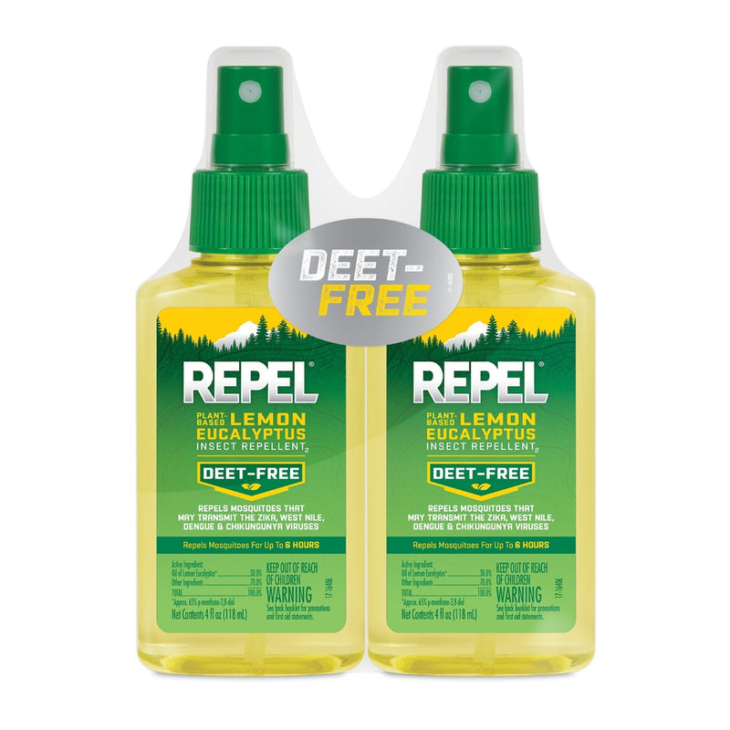 REPEL Plant-Based Lemon Eucalyptus Insect Repellent, Pump Spray, 4-Ounce, Pack of 2 - BeesActive Australia