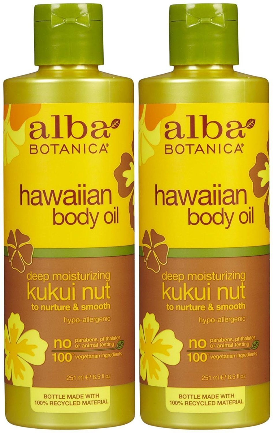 Alba Botanica Hawaiian Organic Body Oil - Kukui Nut - 8.5 oz - 2 pk 8.5 Ounce (Pack of 2) - BeesActive Australia