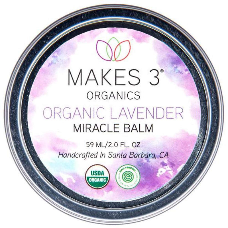 Makes 3 Organics Organic Miracle Body Balm, Lavender, 2 Fluid Ounce Lavender Miracle Balm - BeesActive Australia