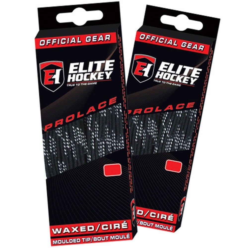 [AUSTRALIA] - Elite Hockey Prolace Waxed Hockey Skate Laces - Set of 2 Pairs Black 108" 