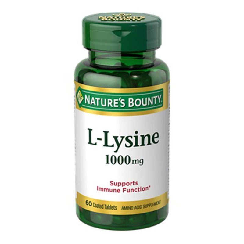 Nature's Bounty L-Lysine, 1000mg, 120 Tablets (2 x 60 Count Bottles) - BeesActive Australia