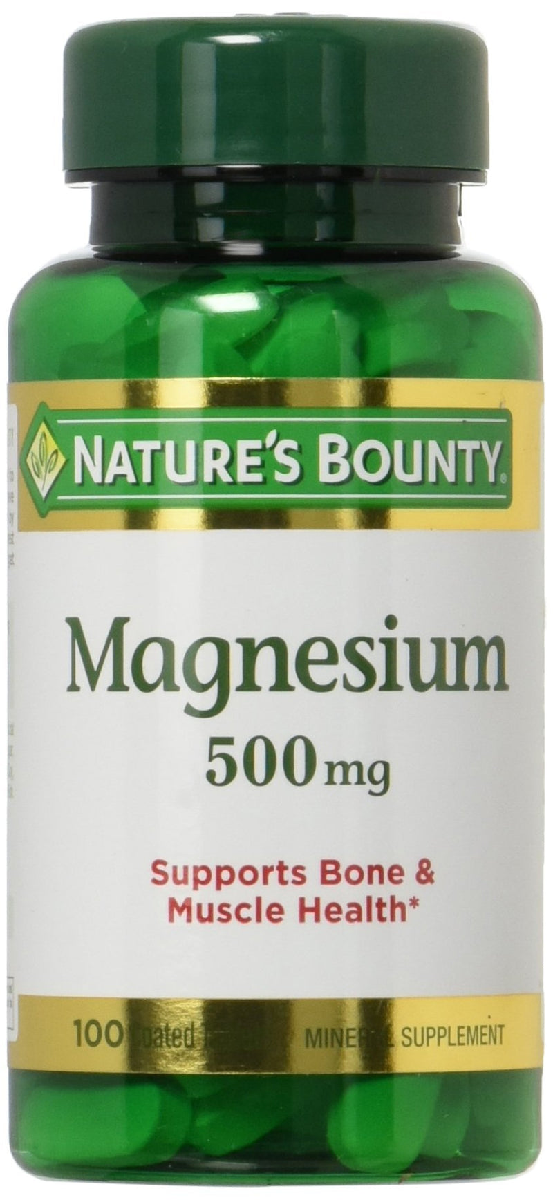 Nature's Bounty Magnesium 500mg, 100 Count, Pack of 2 - BeesActive Australia