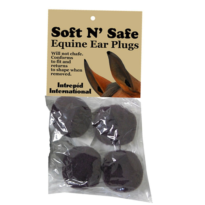 Intrepid International Soft N Safe Equine Ear Plugs Black - BeesActive Australia