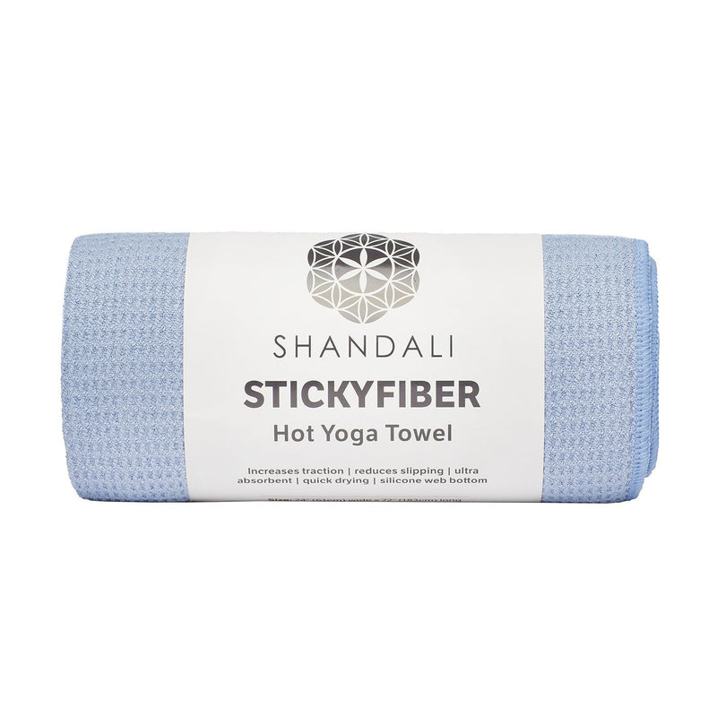 Shandali Hot Yoga Towel - Stickyfiber Yoga Towel - Mat-Sized, Microfiber, Super Absorbent, Anti-Slip, Injury Free, 24" x 72" - Best Bikram Yoga Towel - Exercise, Fitness, Pilates, and Yoga Gear Standard Forgetmenot - BeesActive Australia