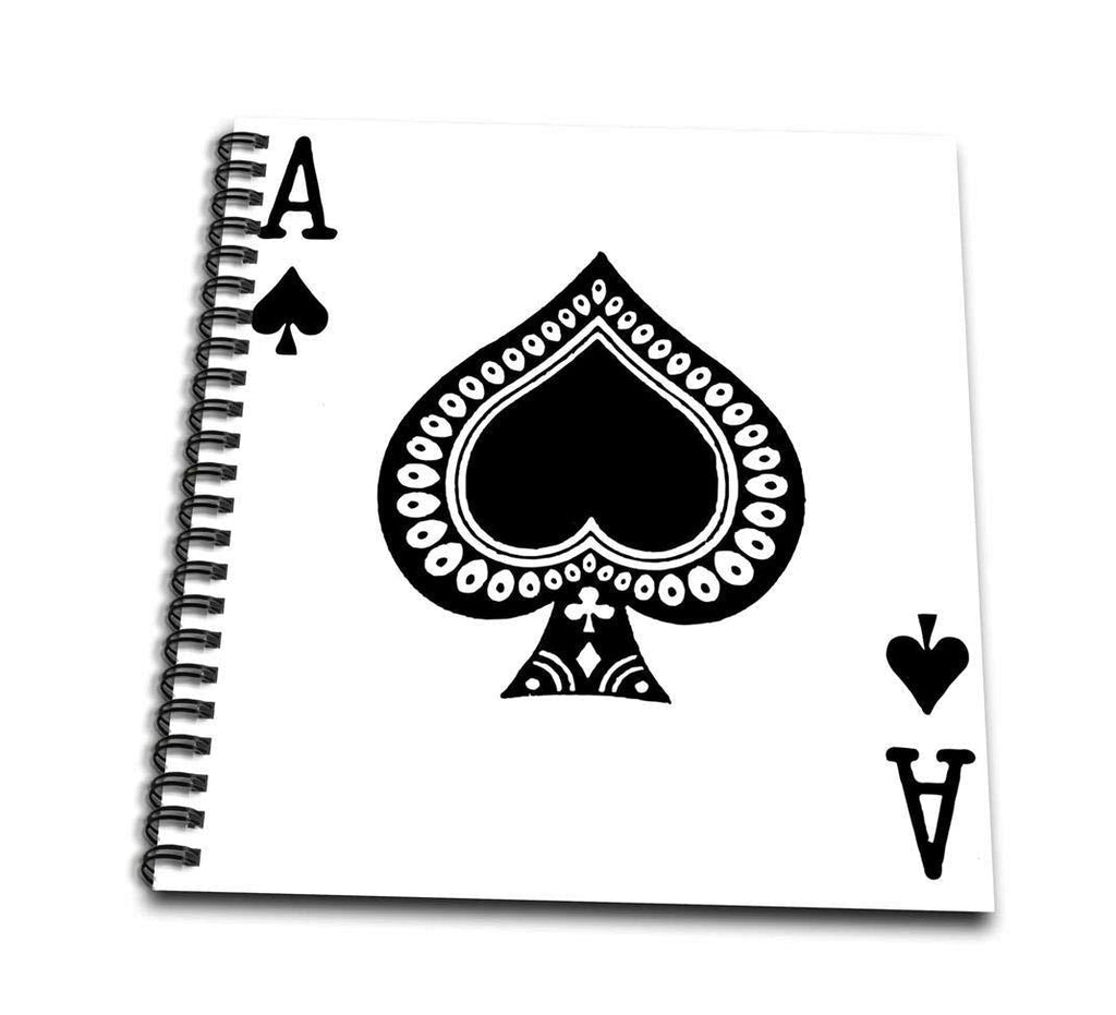 [AUSTRALIA] - 3dRose db_76552_3 Ace of Spades Playing Card-Black Spade Suit-Gifts for Cards Game Players of Poker Bridge Games-Mini Notepad, 4 by 4" 4x4 notepad 