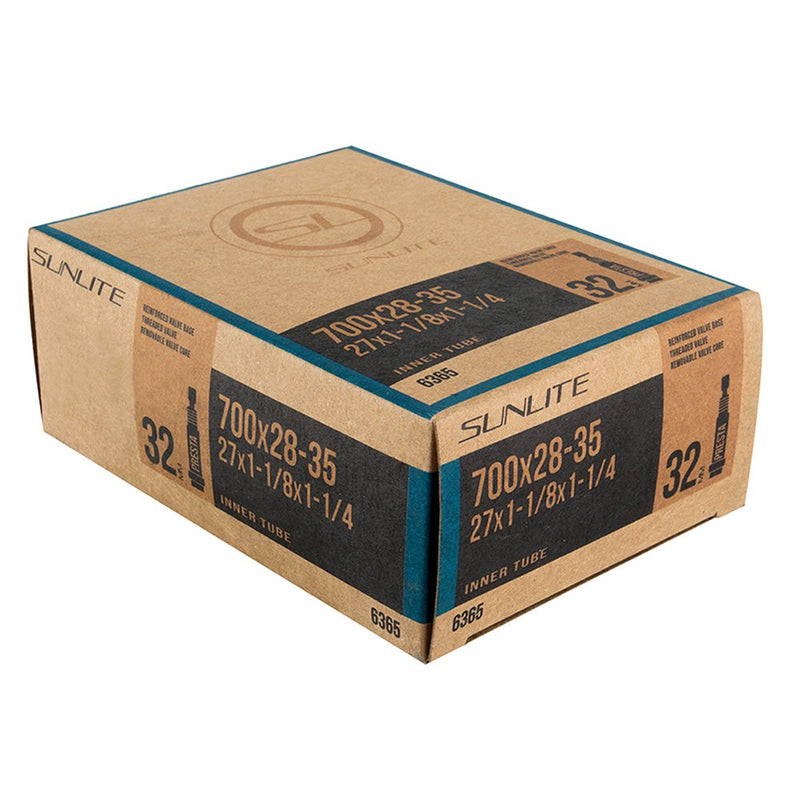 Street Fit 360 1 Pack or 2 Pack - Bike Tube, Presta Valve 700c x 28-35, (27x1-1/8 to 1-1/4), 32mm Presta Valve, Bicycle Inner Tube, Sunlite - BeesActive Australia