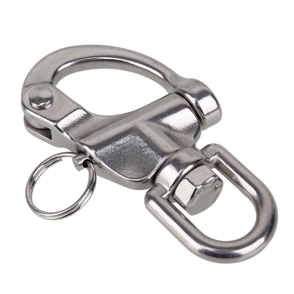 [AUSTRALIA] - RDEXP Durable Stainless Steel Snap Shackles Quick Release Swivel Bail Rigging (Small) Small 