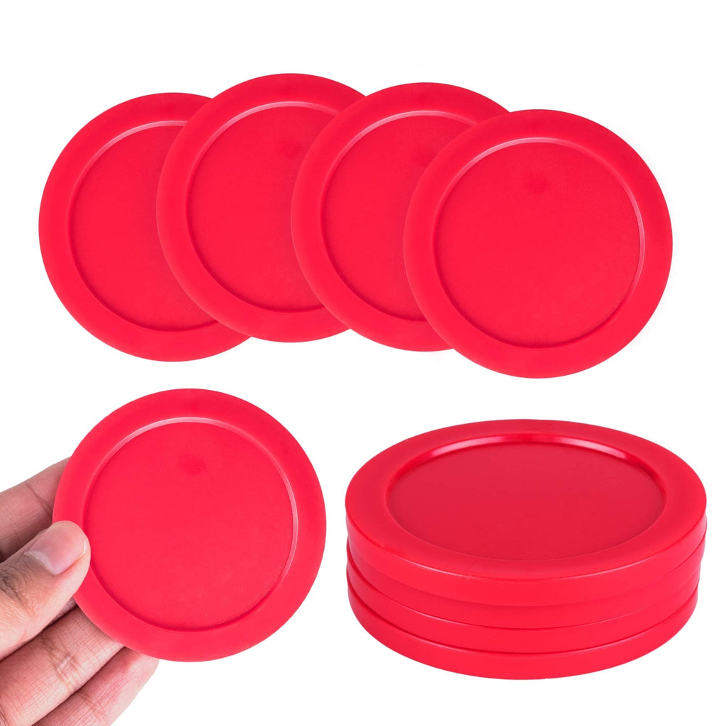 Super Z Outlet Home Air Hockey Red Replacement 2.5" Pucks for Game Tables, Equipment, Accessories (4 Pack) - BeesActive Australia