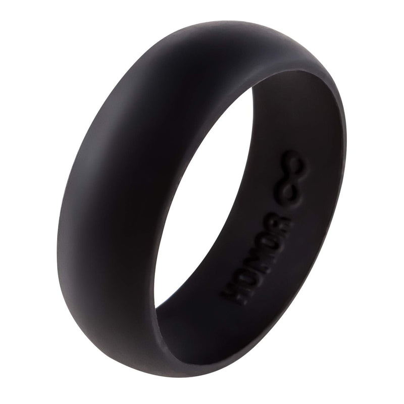 Honor Eternity Ring Men's Silicone Ring Wedding Band Jet Black 10 - BeesActive Australia