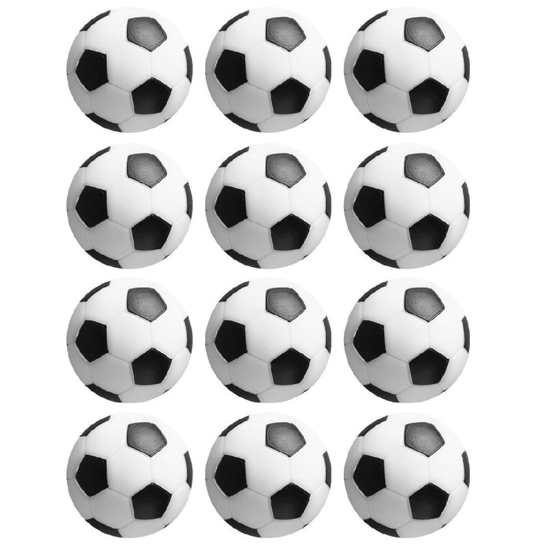 Suzo Happ Set of 12 Foosballs Black/White Soccer 35mm Foos Balls - BeesActive Australia