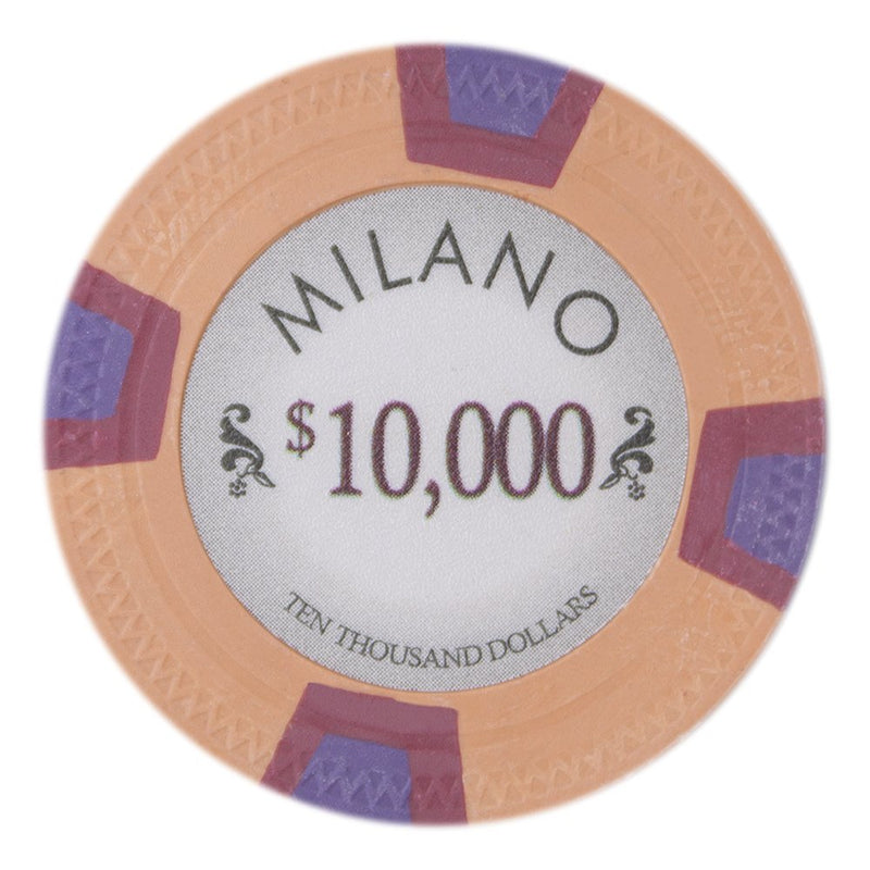 Claysmith Gaming Milano Casino Grade Clay Poker Chip 10-Gram – Pack of 50 $10000 Orange - BeesActive Australia