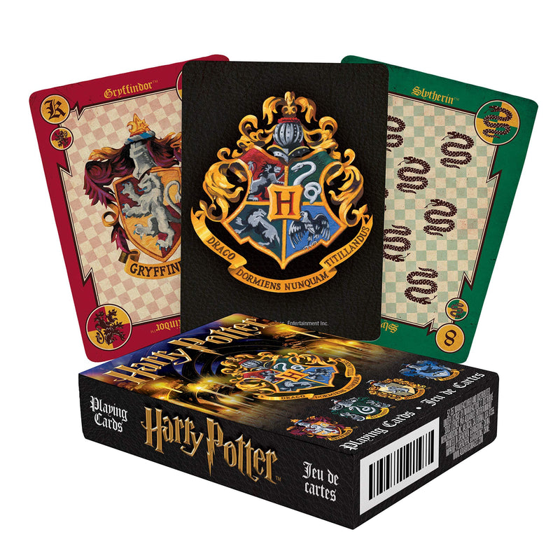 [AUSTRALIA] - AQUARIUS Harry Potter Playing Cards - House Crests Themed Deck of Cards for Your Favorite Card Games - Officially Licensed Harry Potter Merchandise & Collectibles - Poker Size with Linen Finish 