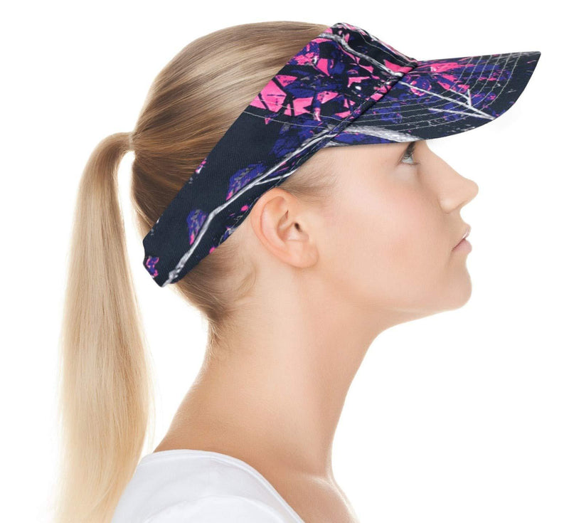 Muddy Girl Pink Camo Visor Cap Womans Hat with Wicking Sweatband - BeesActive Australia