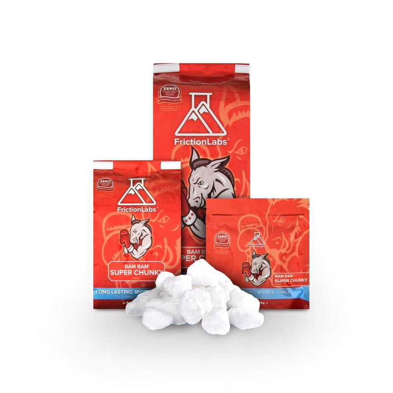 Friction Labs Premium Sports Chalk for Rock Climbing, Weight Lifting, Gymnastics, Tennis & More - Long Lasting Grip, Healthier Skin, Better Overall Performance - Endorsed by 100+ Pro Athletes 5 oz Super Chunky Texture - Bam Bam - BeesActive Australia