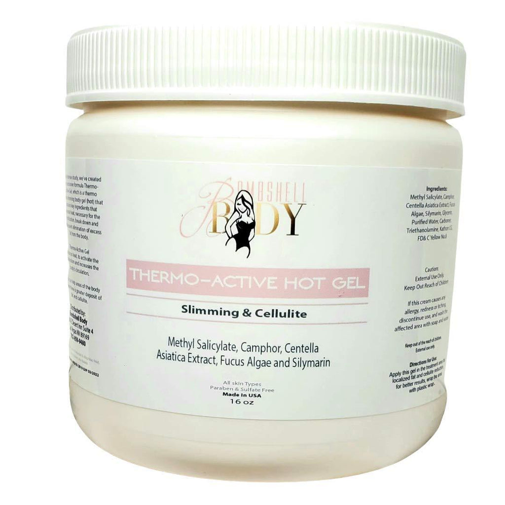 Slimming Hot Gel -16 Oz - Cellulite Treatment - Skin firming, Slimming - Fat burning to Reduce Inches, Cellulite - Excellent Slimming Cream for Size - GREAT Cellulite Cream for Dimples - Get RESULTS - BeesActive Australia