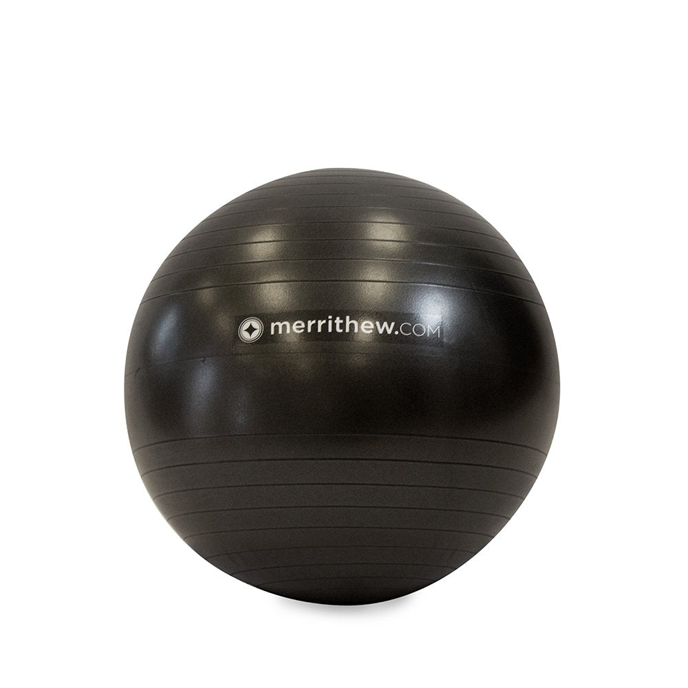 STOTT PILATES Stability Ball with Pump Stability, Black, 22"/55cm - BeesActive Australia