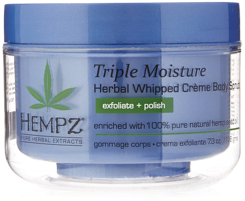 Hempz Triple Moisture Herbal Whipped Creme Body Scrub, Light Blue, Enchanted Grapefruit/Sparkling Peach, 7.3 Fluid Ounce - BeesActive Australia