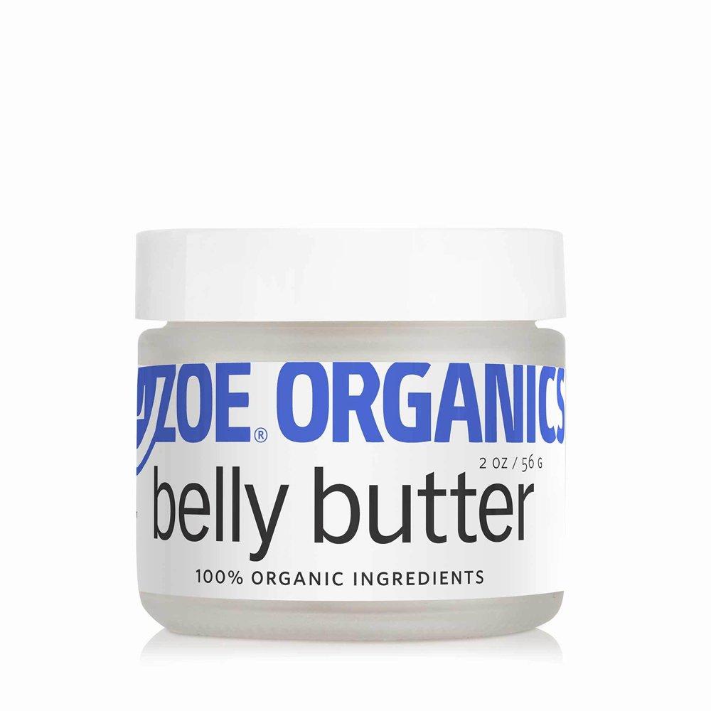 Zoe Organics - Organic Belly Butter, Rich Conditioning Treatment for Stretching Skin During Pregnancy, For Stretch Marks and Supports Skin Elasticity (2 Ounces) - BeesActive Australia