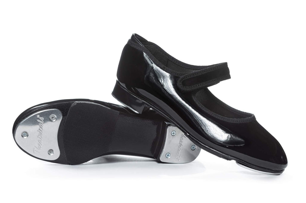 [AUSTRALIA] - Theatricals Child Easy Strap Tap Shoes T9050C 11 Little Kid Black Patent 