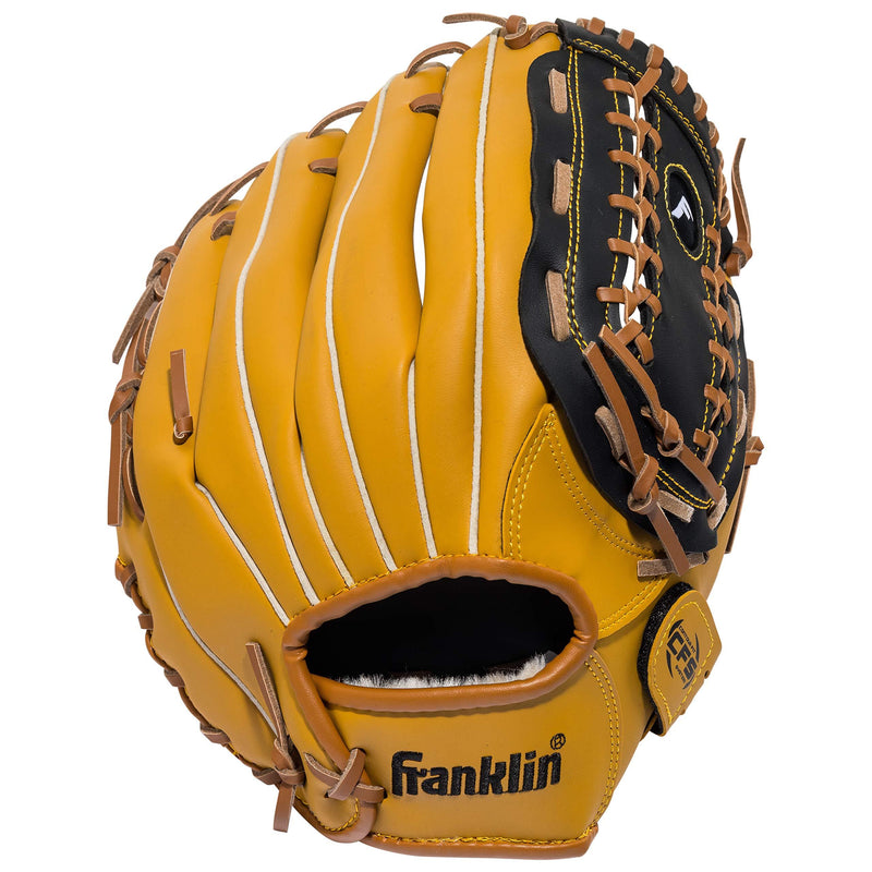 [AUSTRALIA] - Franklin Sports Baseball and Softball Glove - Field Master - Baseball and Softball Mitt Right Handed Thrower 12" - Trapeze Web Tan 
