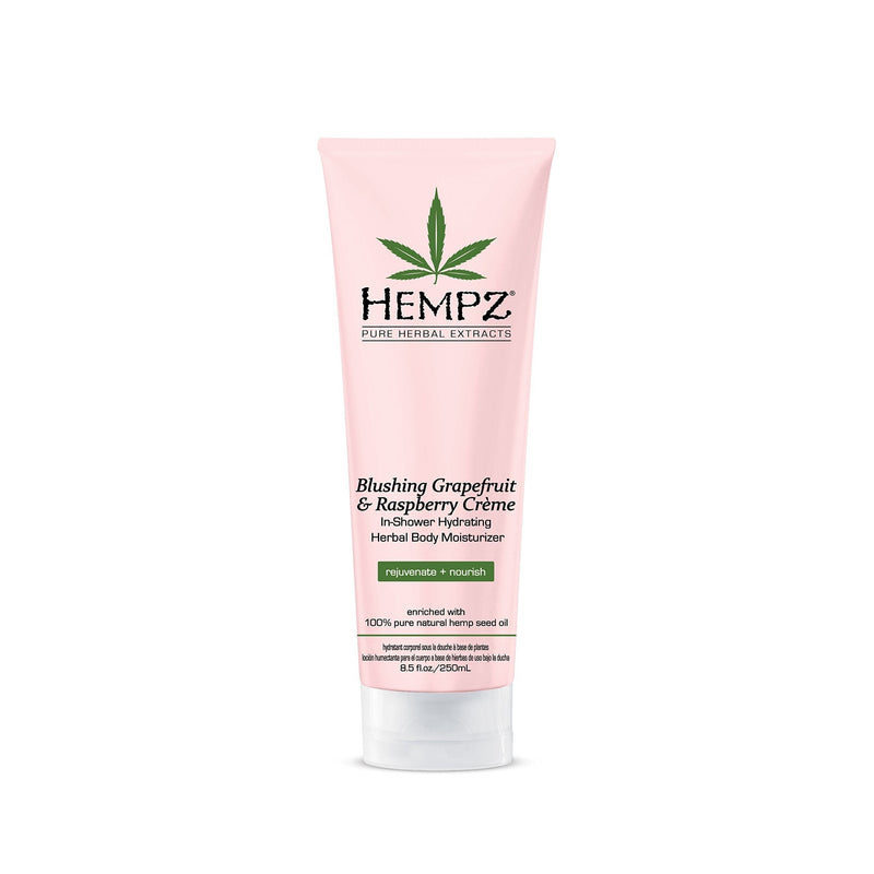 Hempz In-Shower Hydrating Herbal Body Moisturizer, Light Pink, Blushing Grapefruit/Raspberry Creme, 8.5 Fluid Ounce - BeesActive Australia