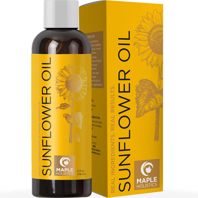 Sunflower Oil for Hair Skin and Nails - Aromatherapy Carrier Oil for Essential Oils Mixing and Hair Oil - Body Massage Oil Cleanser for Face Anti Aging Skin Care and Moisturizing Body Oil for Dry Skin - BeesActive Australia