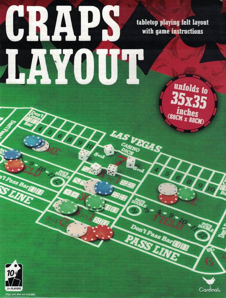 Craps tabletop playing felt layout - BeesActive Australia