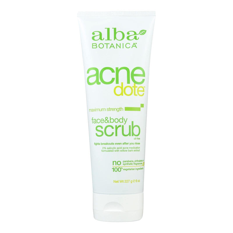 Alba Botanica Natural Acnedote Face & Body Scrub, 8 Fl Oz - BeesActive Australia