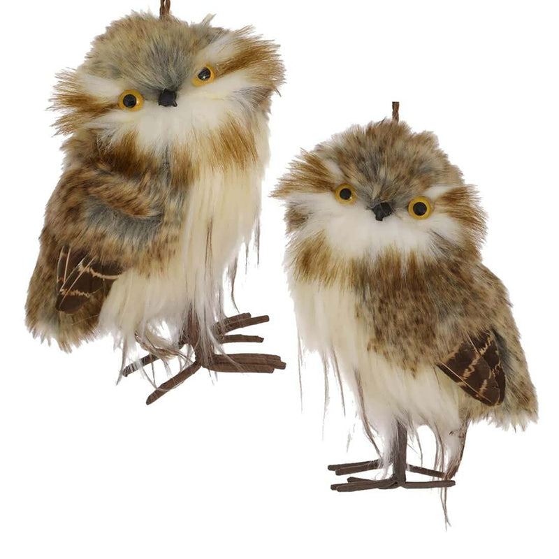 Plush Brown Owl Ornaments, 2 Assorted - BeesActive Australia