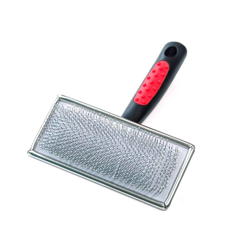 Paw Brothers Soft Flat Slicker Brush for Dogs with Coated Pin Tips Medium/Large - BeesActive Australia
