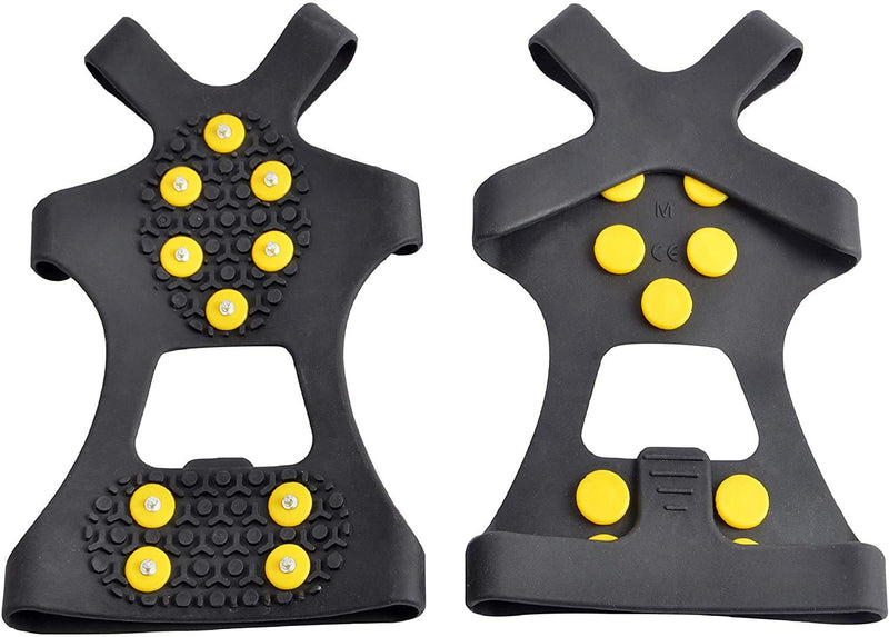 WAYPOR Ice Grips, Traction Cleats, Ice Cleat, Easy Slip On, Outdoor Durable, 10 Steel Studs, Stretchable, Prevent Slipping from Ice/Snow, Extra Studs Included in Each Package. Small - BeesActive Australia