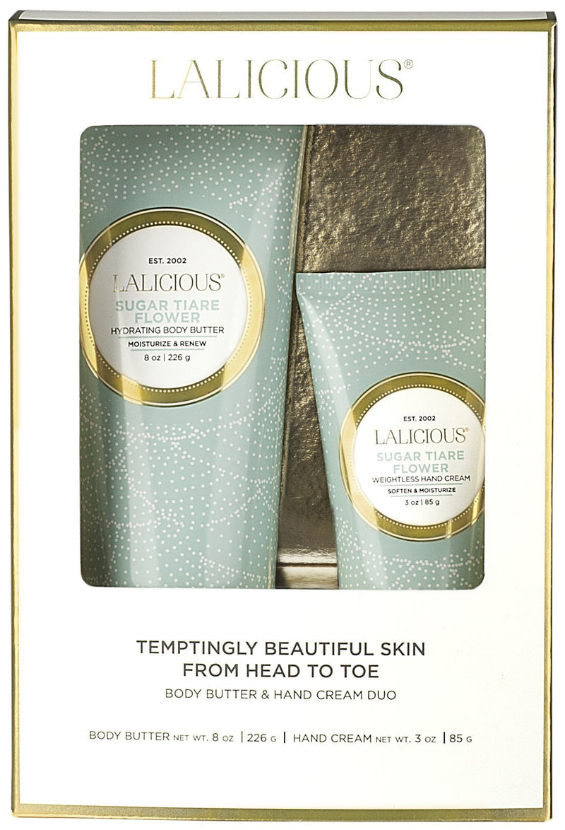 LALICIOUS - Sugar Tiare Flower Body Butter & Hand Cream Duo - BeesActive Australia