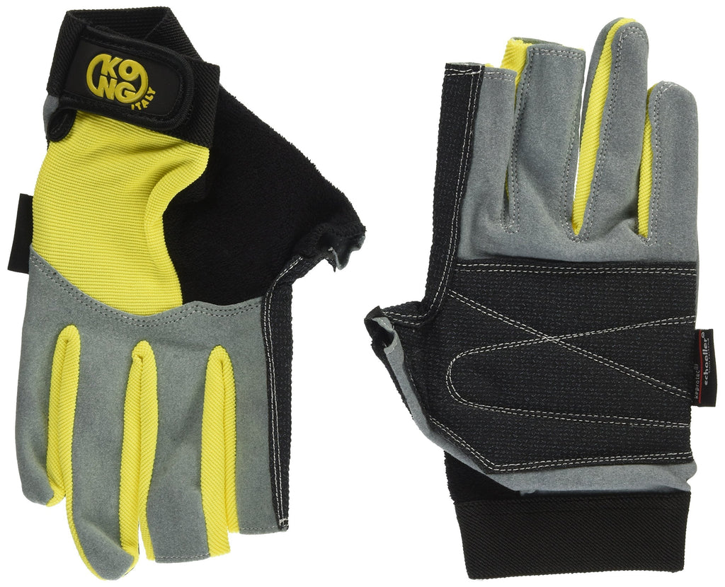 [AUSTRALIA] - KONG Alex Kevlar Palm Gloves Grey / Black / Yellow X-Large 