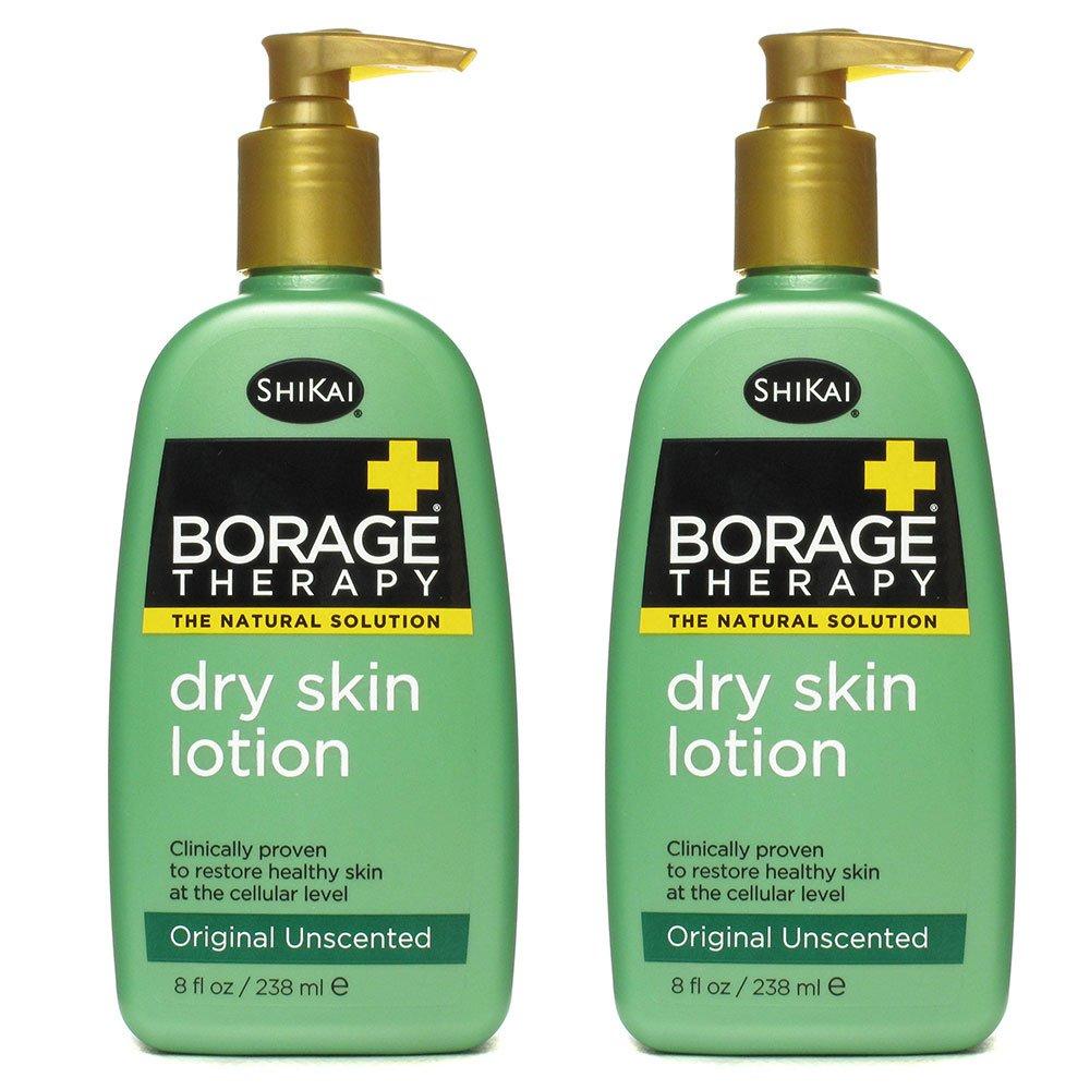ShiKai All Natural Borage Dry Skin Therapy Body Lotion Cream For Severely Dry Skin With Organic Aloe Vera, Jojoba, Vitamin E, Shea Butter and Omega-6 Fatty Acids, 8 fl. oz. (Pack of 2) - BeesActive Australia