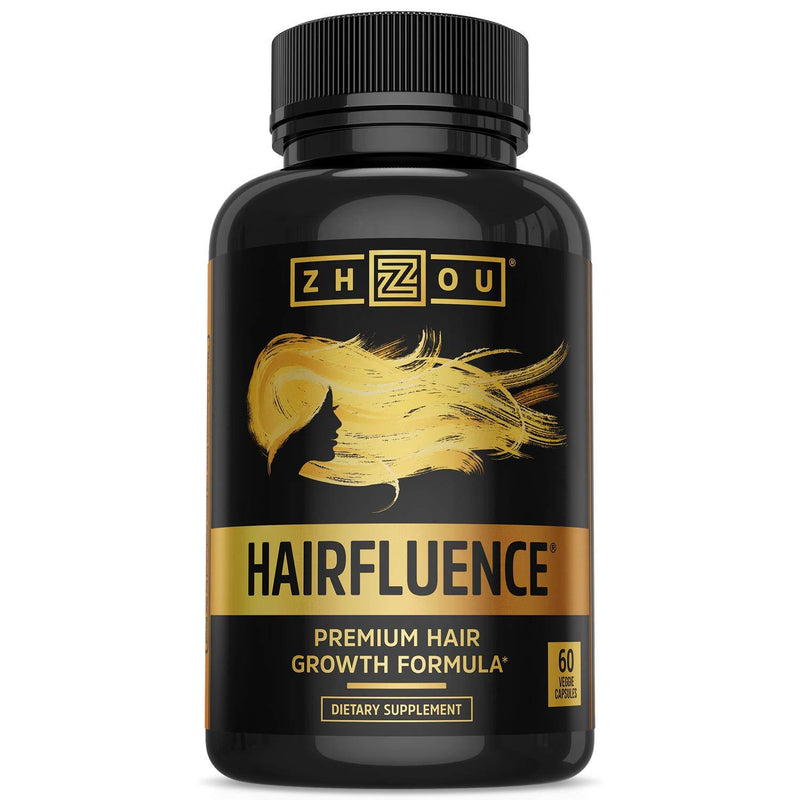 ZHOU Hairfluence | Premium Hair Growth Formula for Longer, Stronger, Healthier Hair | for All Hair Types | 60 VegCaps - BeesActive Australia