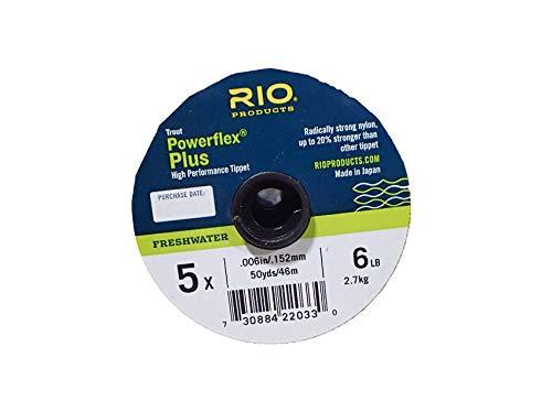 [AUSTRALIA] - Rio Fly Fishing Tippet Power Flex-Plus 5X-Tippet 50yd Fishing Tackle, Clear 