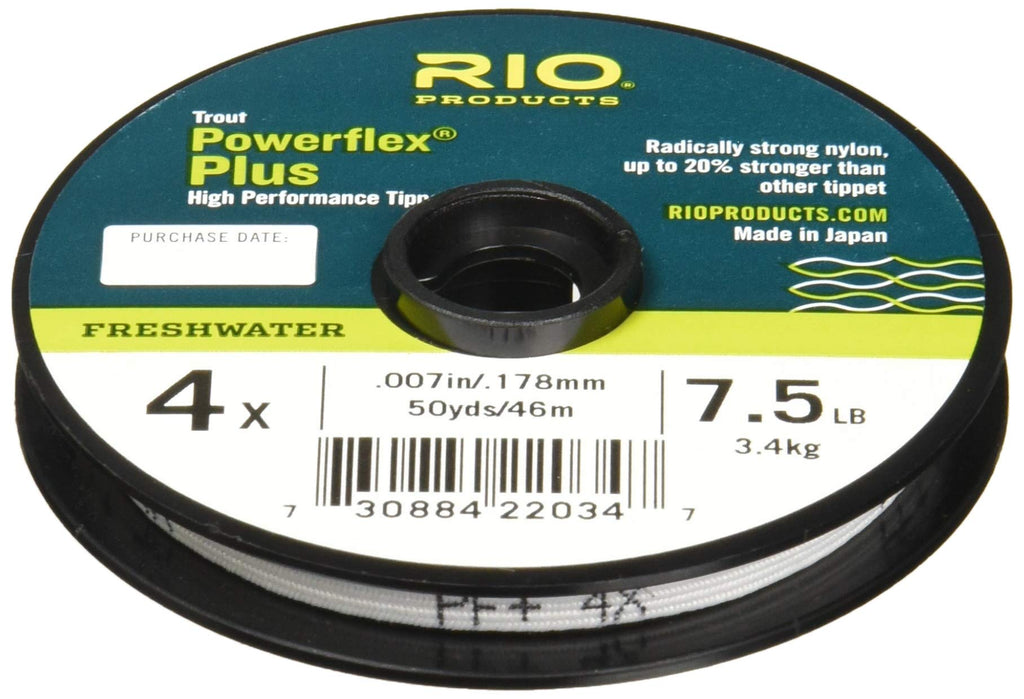 [AUSTRALIA] - Rio Fly Fishing Tippet Power Flex-Plus 3X-Tippet 50yd Fishing Tackle, Clear 