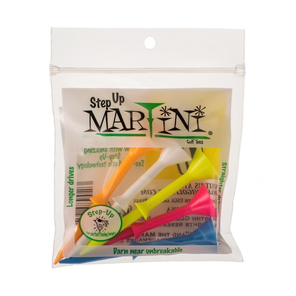 Martini 3 1/4" Step-Up Assorted Golf Tees- Pack of 2 (10 Tees) - BeesActive Australia