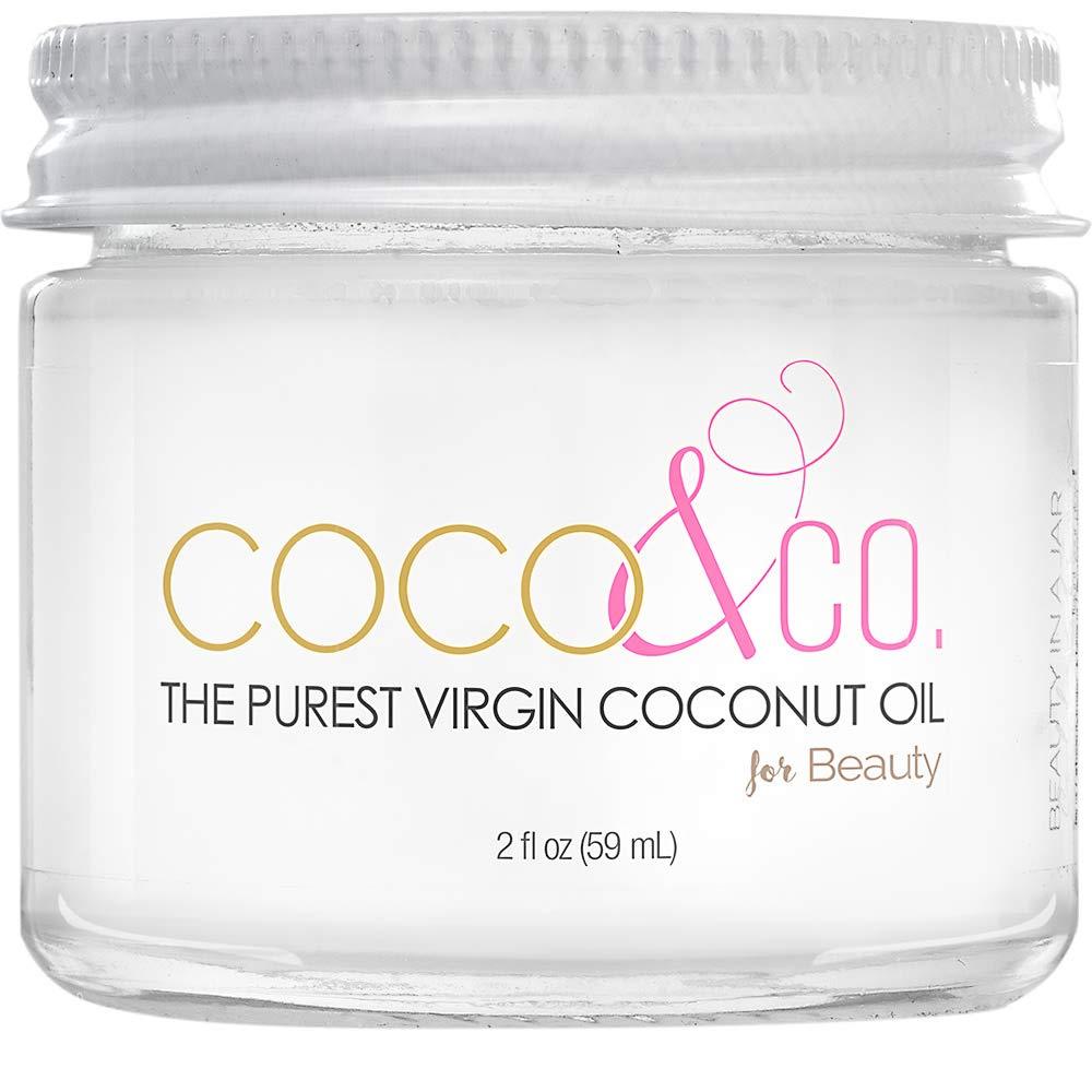 Extremely Pure, Odorless & Clear Coconut Oil for Skin & Hair, Beauty Grade - Mini Jar, by COCO & CO. (2oz) 2 Fl Oz (Pack of 1) - BeesActive Australia