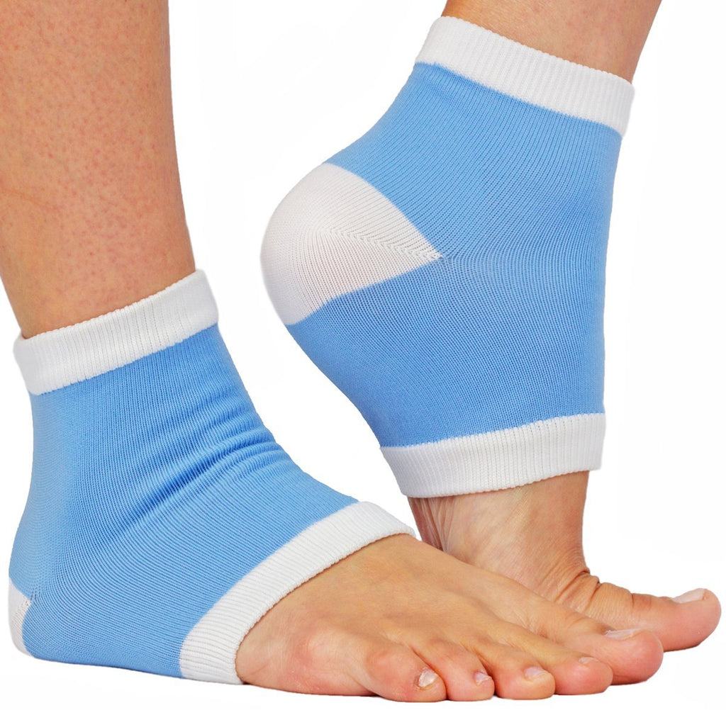 NatraCure Intensive Moisturizing Gel Heel Sleeves (1325-M CAT) 1 Pair - Blue Heel Sleeve - BeesActive Australia