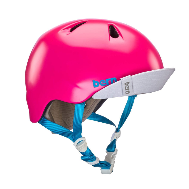 BERN, Kid's Nina Helmet with Flip Visor X-Small/Small Satin Hot Pink - BeesActive Australia