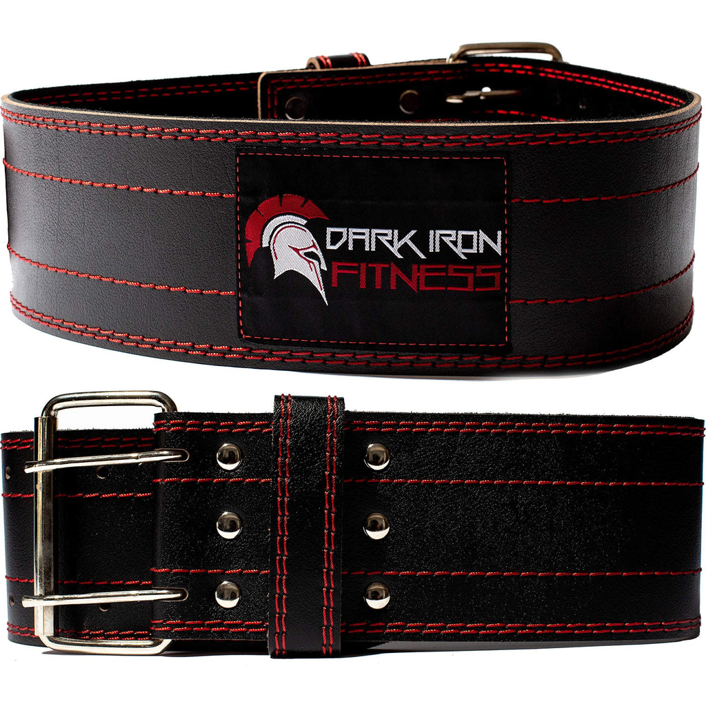 Dark Iron Fitness Genuine Leather Pro Weight Lifting Belt for Men and Women - Durable Comfortable and Adjustable with Buckle - Stabilizing Lower Back Support for Weightlifting X-SMALL 23"-31" (Waist size not pant size) - BeesActive Australia