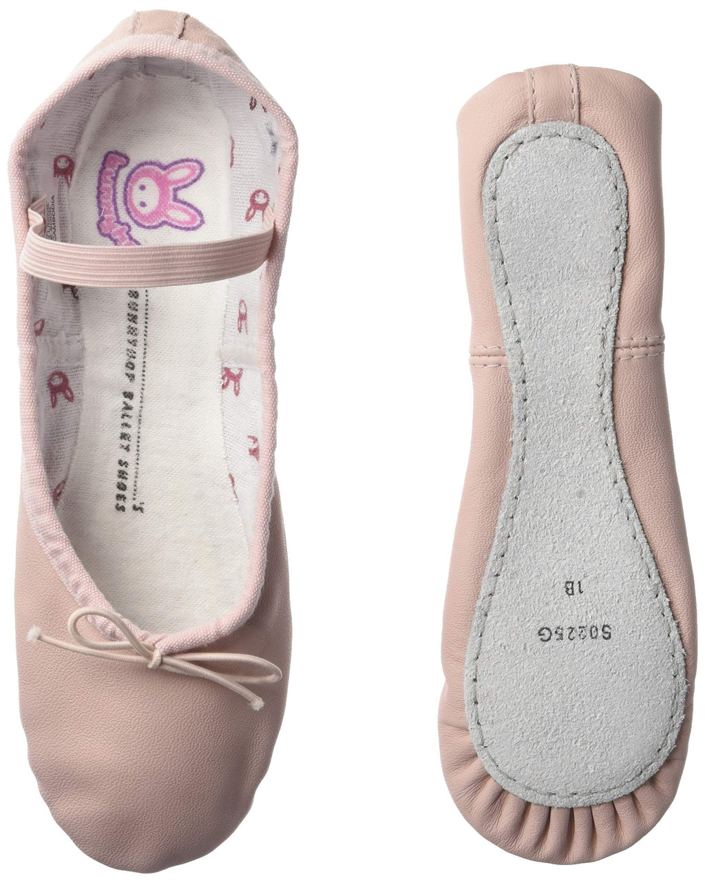 [AUSTRALIA] - Bloch Dance Girl's Bunnyhop Full Sole Leather Ballet Slipper/Shoe, Pink, Wide Big Kid 