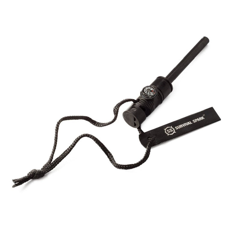 SURVIVAL SPARK Magnesium Survival Fire Starter with Compass and Whistle - BeesActive Australia