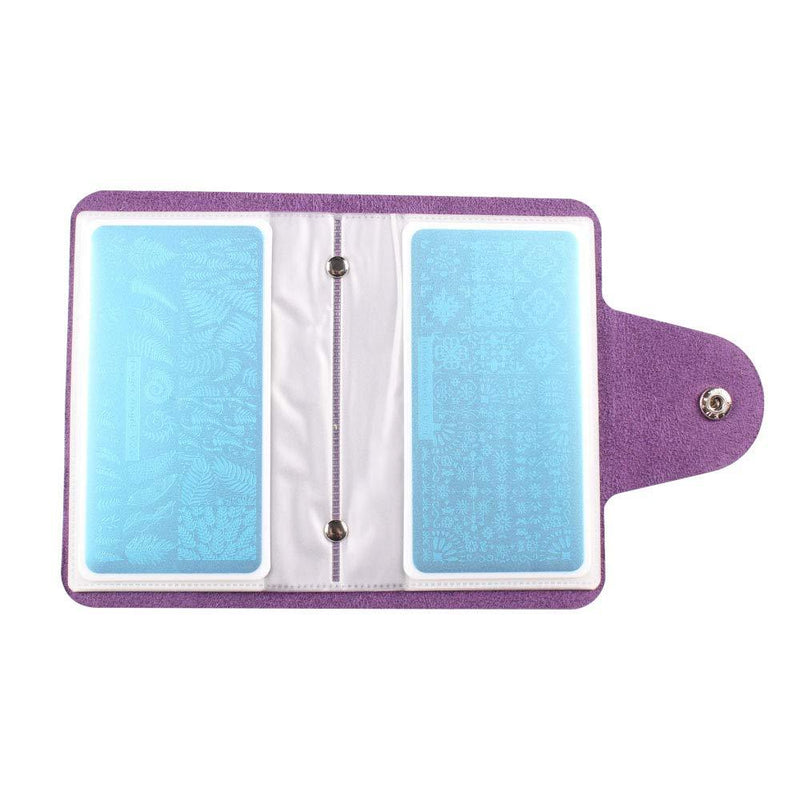 Finger Angel Purple Color Nail Art Stamping Plate and Accessories Organizer 6X12cm Size Plate Organizer - BeesActive Australia