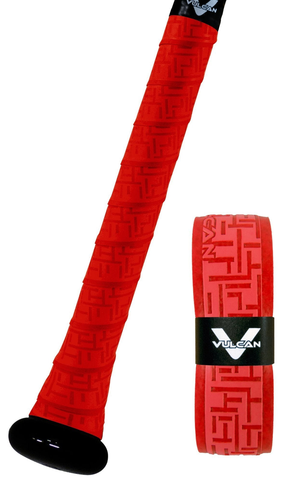 [AUSTRALIA] - Vulcan Bat Grip, Vulcan 1.75mm Bat Grip, Bright Red 