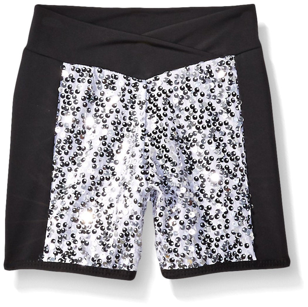 [AUSTRALIA] - Gia Mia Dance Girls' Big Sequin Blockshort Big Girls Large Silver 