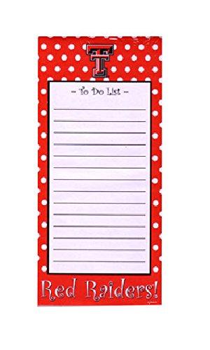 Game Day Outfitters NCAA Texas Tech Red Raiders Magnetic Stationary Note Pad, One Size, Multicolor - BeesActive Australia