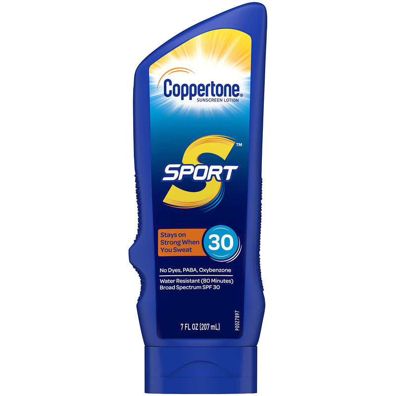 Coppertone SPORT SPF 30 Sunscreen Lotion, Sport Sunscreen, Water Resistant, Broad Spectrum UVA/UVB Protection,  SPF 30, (7 fl. oz.) - BeesActive Australia